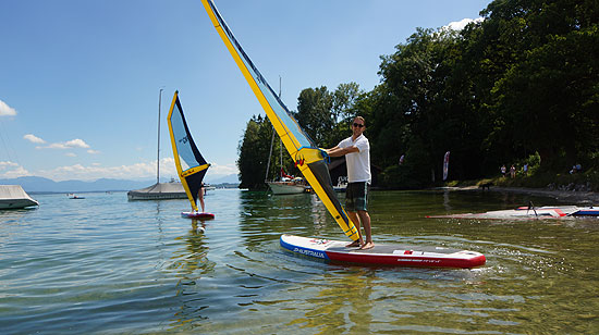 neuer Trend: Lightriding WindSUP im Test auf dem Starnberger See - Fünf-Seen-Land ist erste Lightriding-Modellregion  (©Foto: Martin Schmitz)